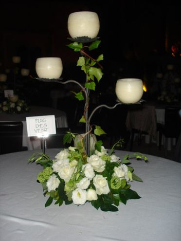 Floristería Miraverd centros florales en bodas
