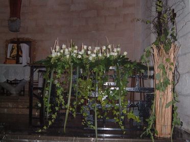 Floristería Miraverd iglesia decorada con flores